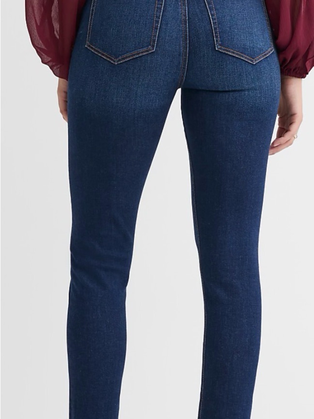 LOFT Women's Dark Blue High-Rise Jeans